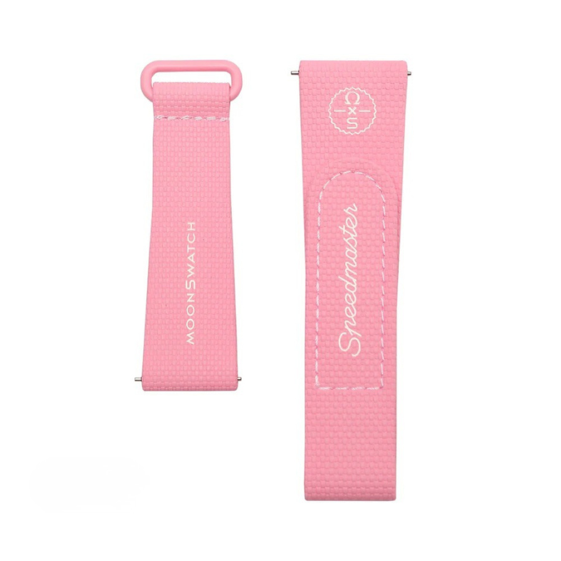 SWATCH X OMEGA BIOCERAMIC MOONSWATCH WHITE PINK STRAPS