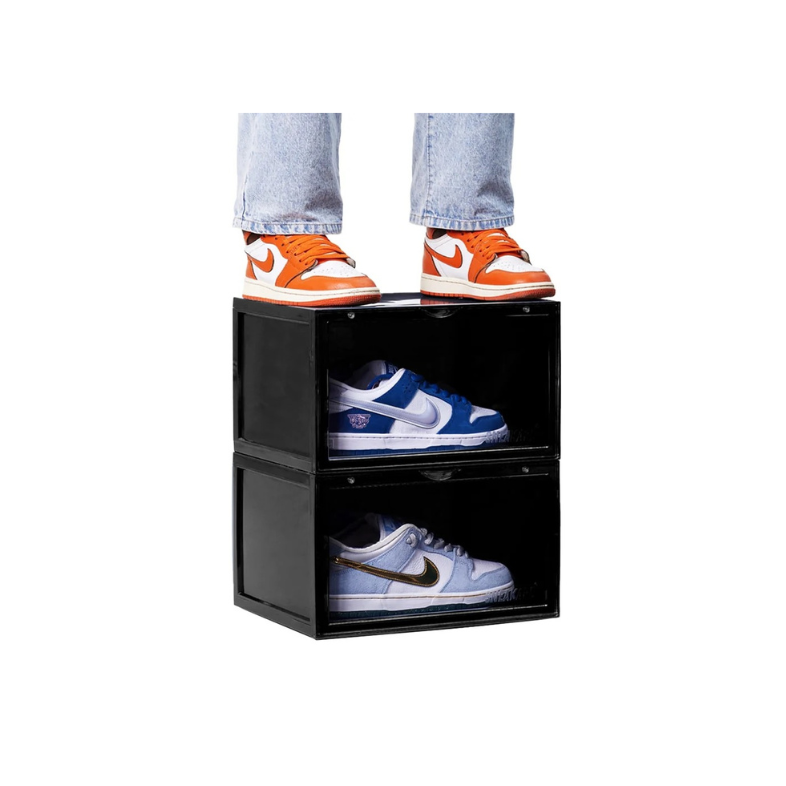 STACK'EM SNEAKER CRATES | BLACK (SIDE DROP)