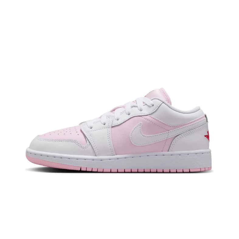Air Jordan 1 Low Pink Foam Fire Red White (GS)