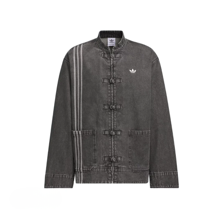 adidas CTT Oversized Chinese Track Top 3.0 Gender Neutral Jacket Medium Black Denim