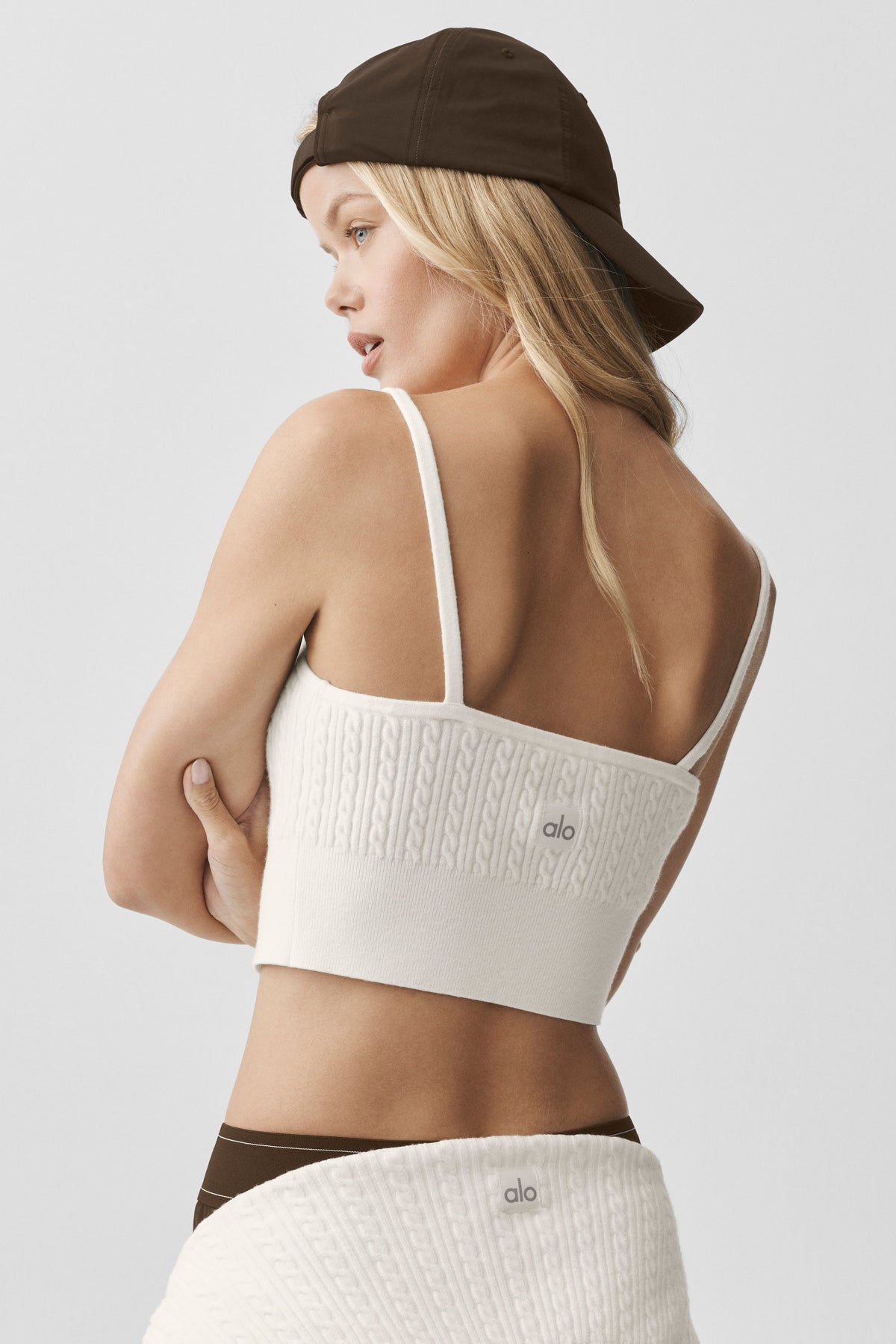 Alo Yoga Mini Cable Sweater Tank - Ivory