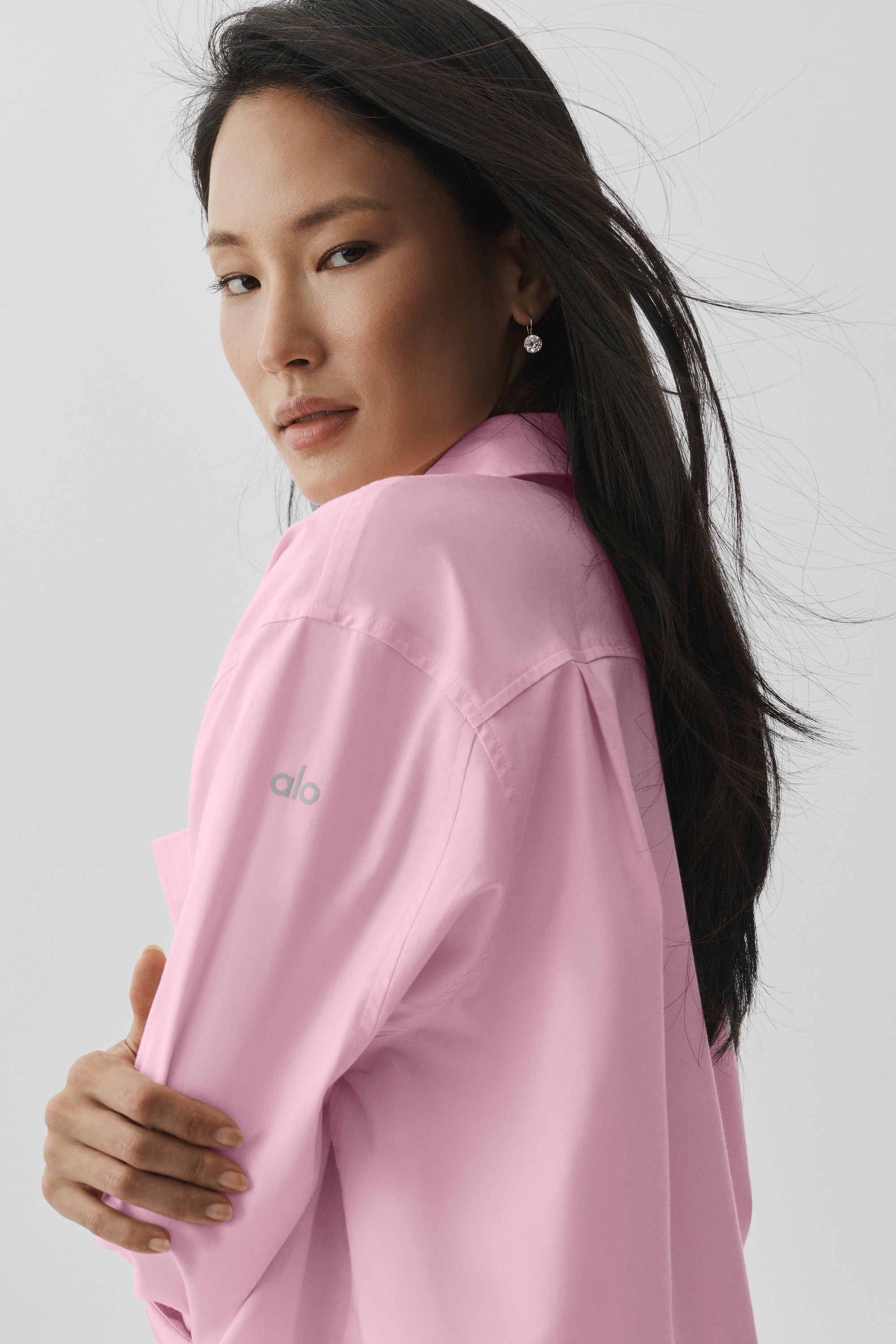 Cotton Real Deal Button Up Long Sleeve - Pink Marshmallow