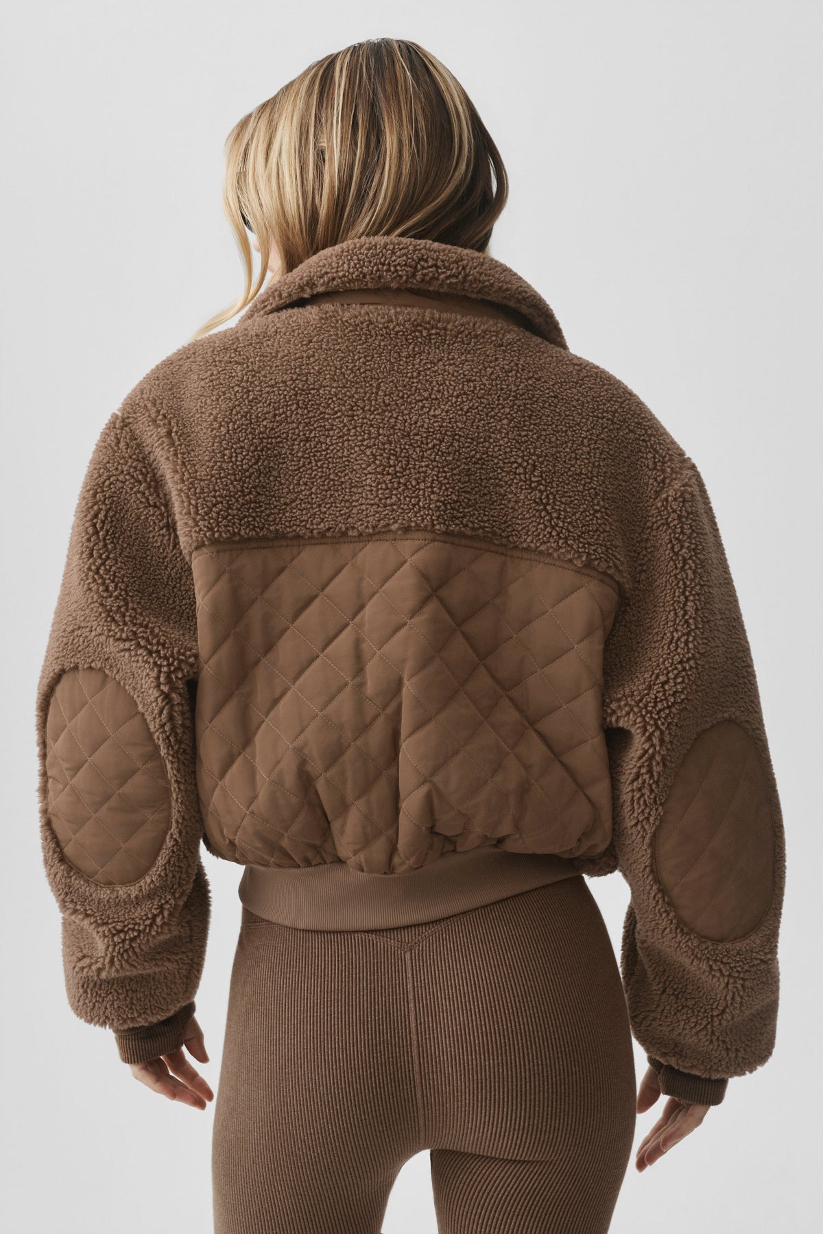 Alo Yoga Sherpa Edge Bomber - Java Brown