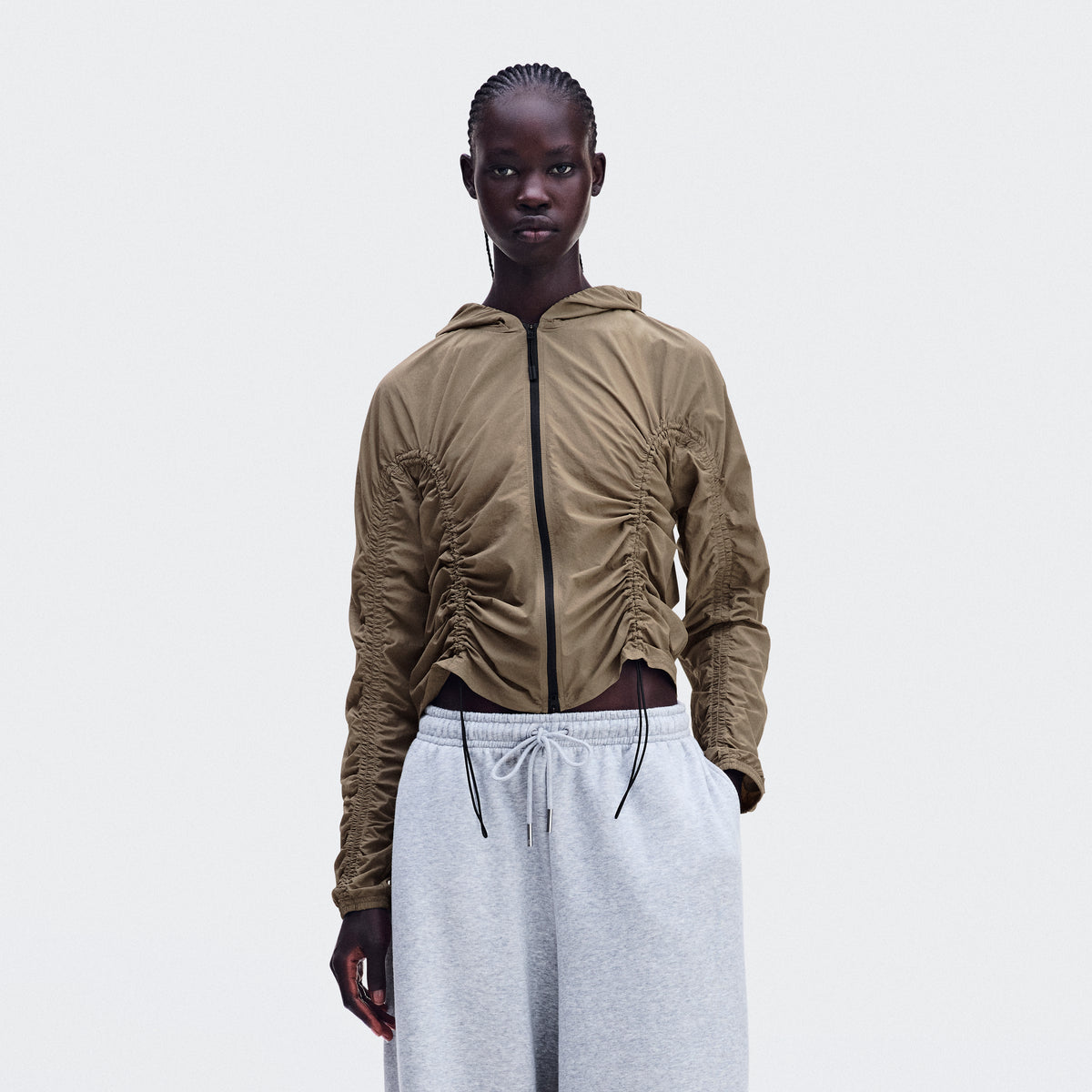 Ruched Lightweight Jacket - Womens