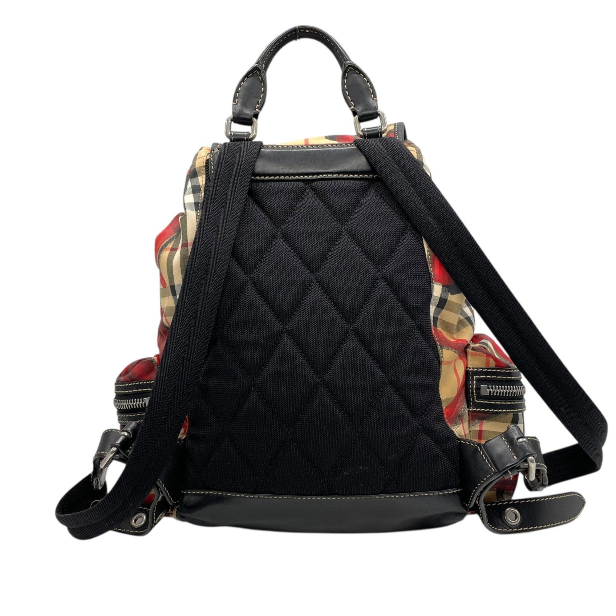 Burberry Color Nylon Canvas Leather Backpack (Pre-Owned)