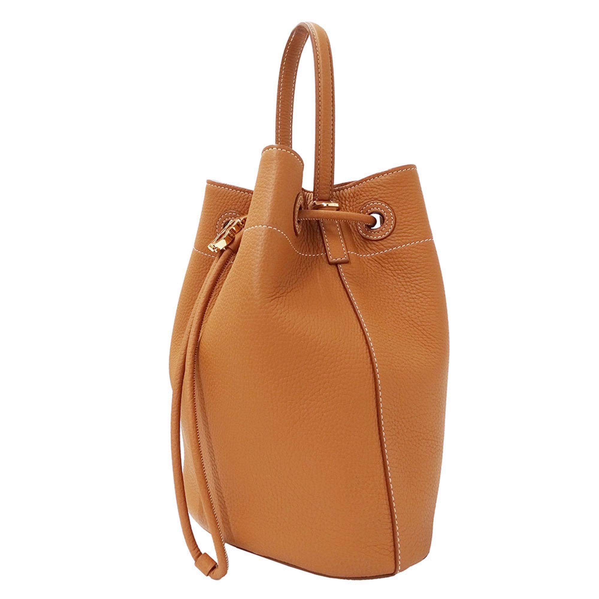 Burberry Leather Handbag Shoulder Bag (Pre-Owned)