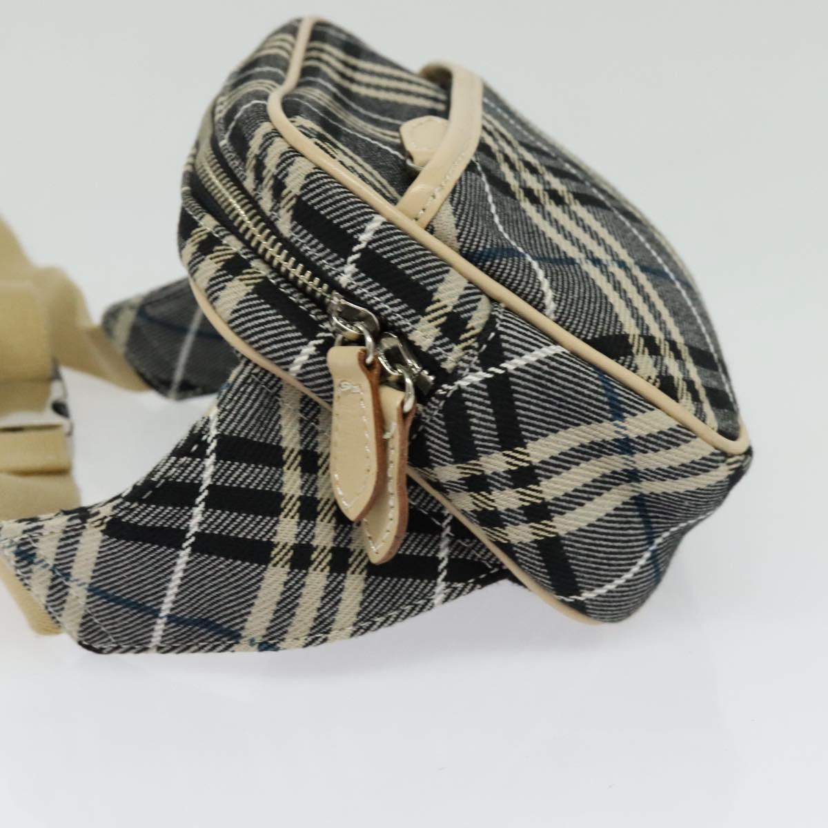 Burberry Label Canvas Shoulder Bag (Pre-Owned)