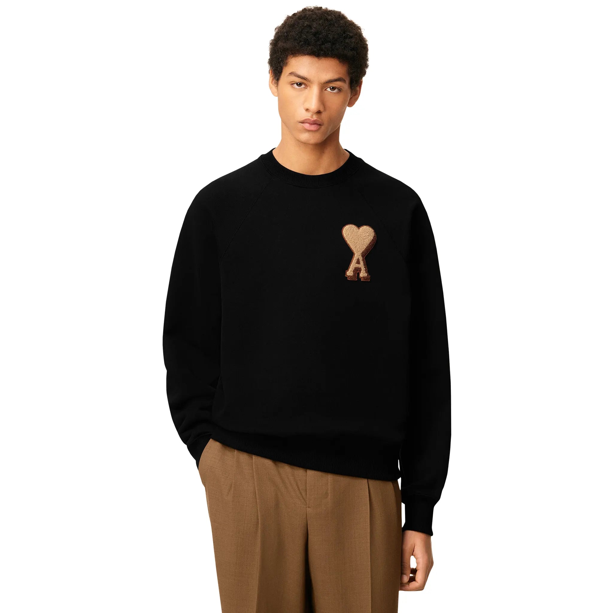 Ami Paris Ami De Coeur Black Sweatshirt