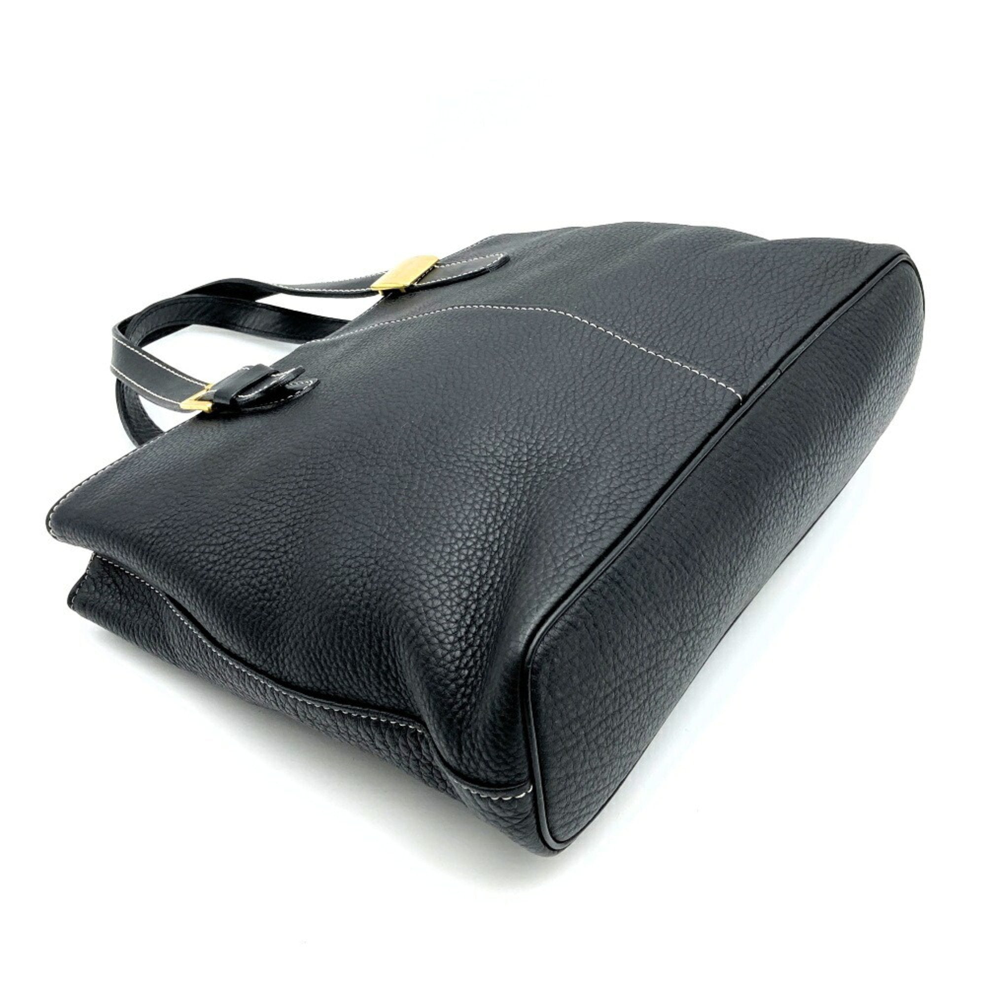 Burberry Leather Handbag Tote Bag (Pre-Owned)