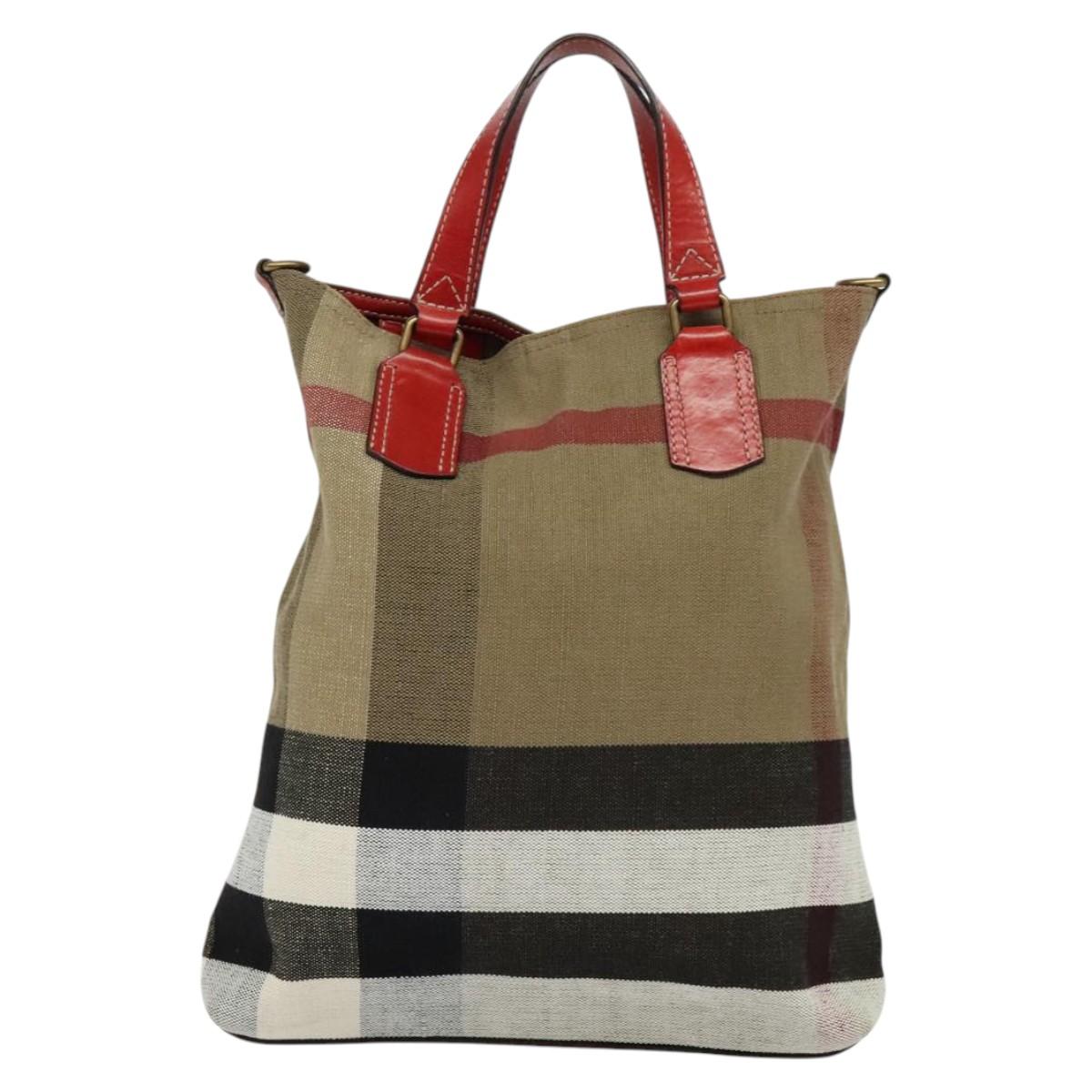 Burberry Ashby Canvas Tote Bag (Pre-Owned)