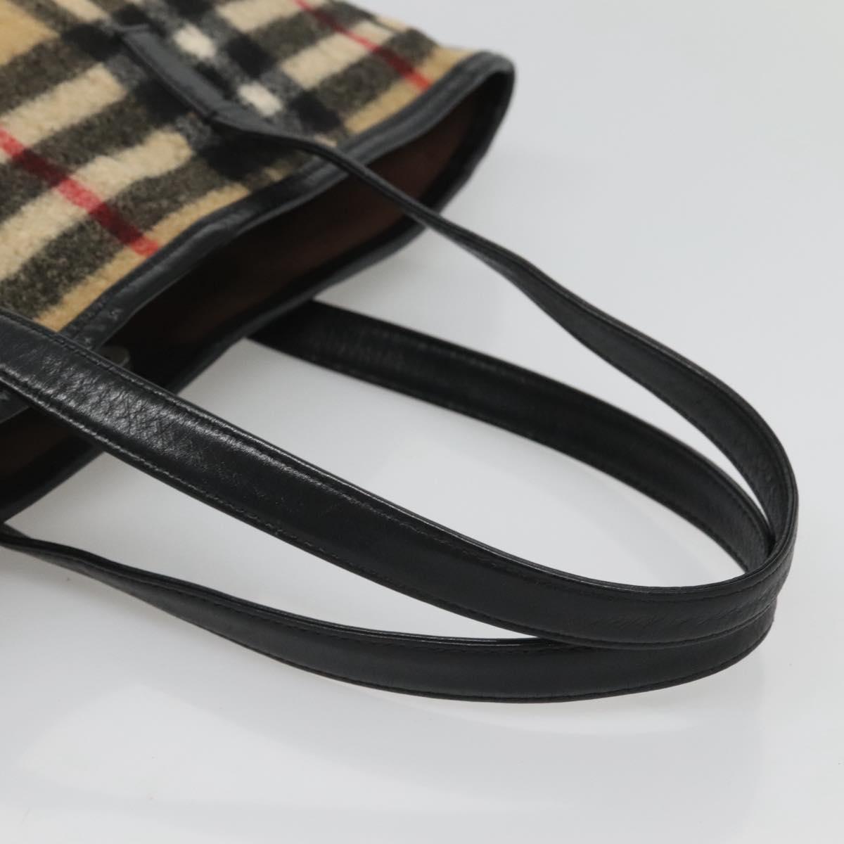 Burberry Nova Check Wool Tote Bag (Pre-Owned)