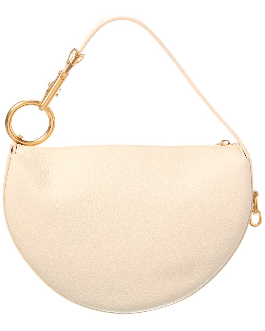 Burberry Knight Arc Leather Hobo Bag