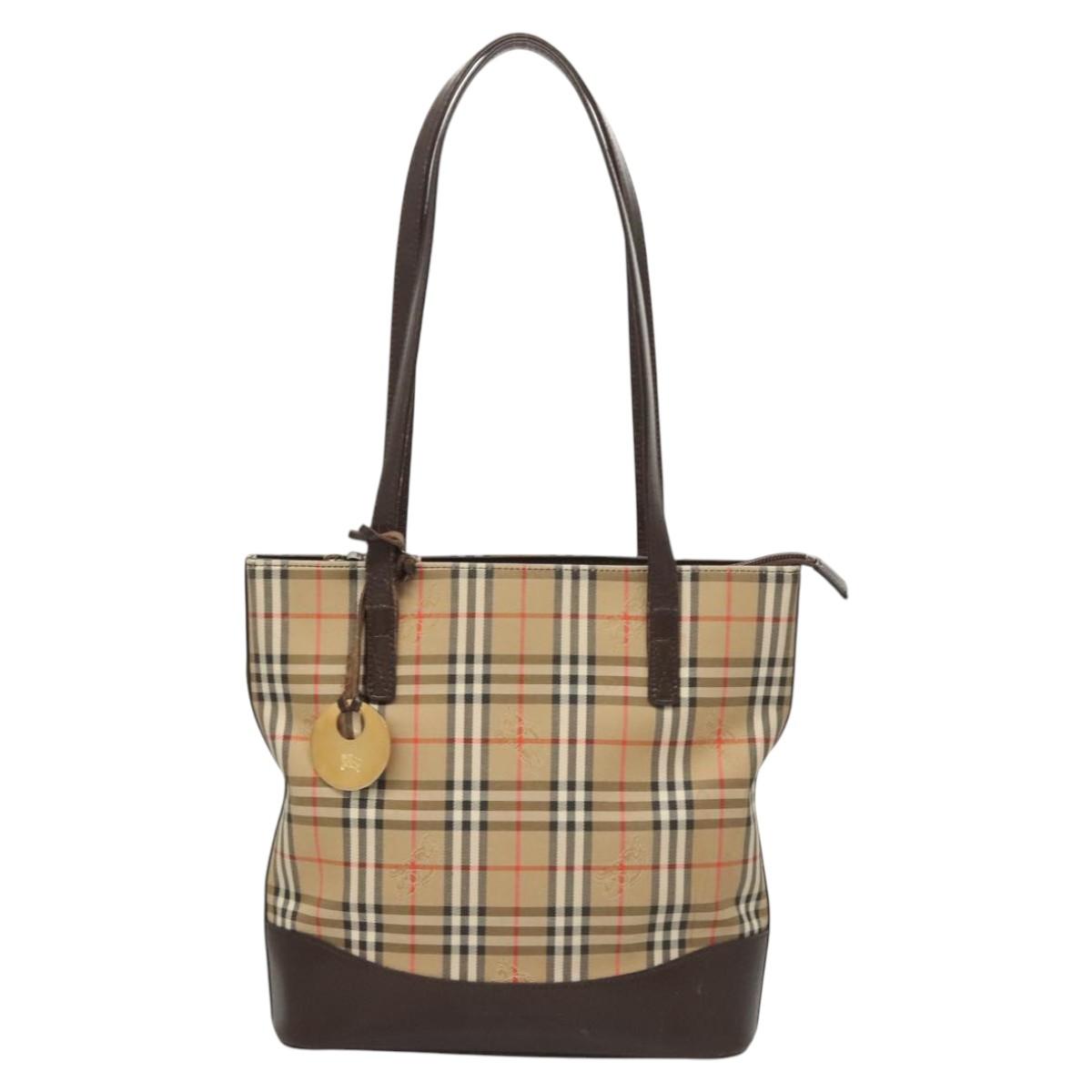 Burberry Nova Check Canvas Shoulder Bag (Pre-Owned)
