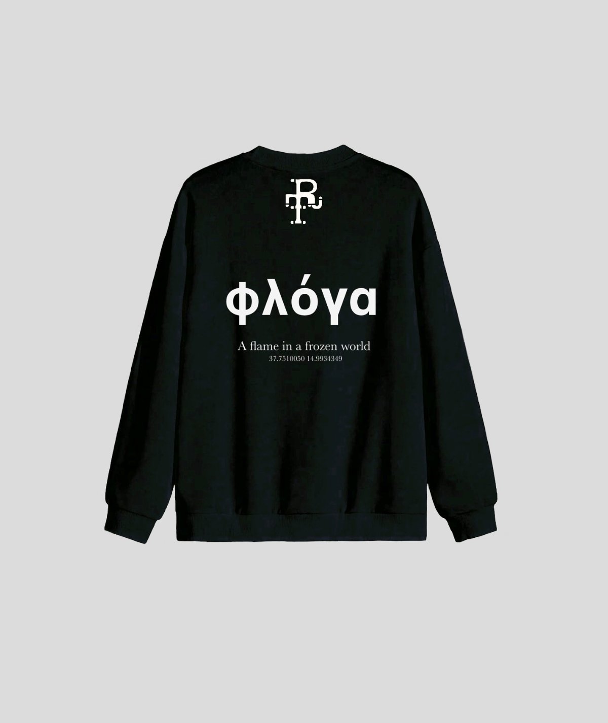 Volcanic Flames Glow-Print Sweatshirt – Black