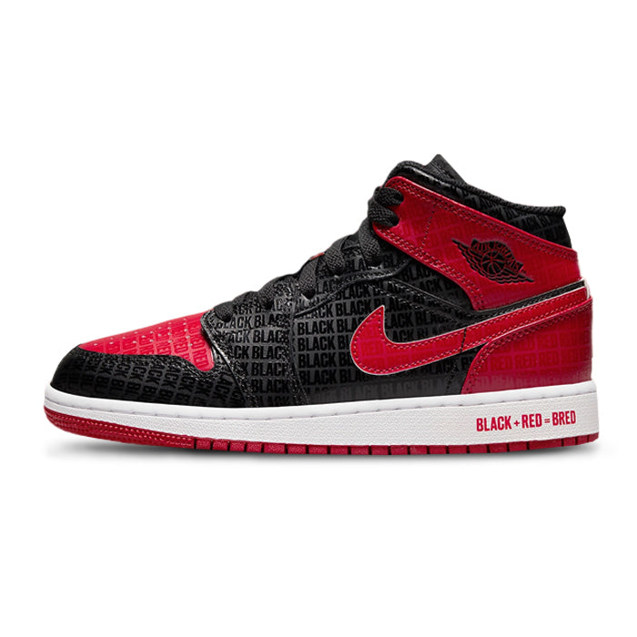 Jordan 1 Mid Bred Text