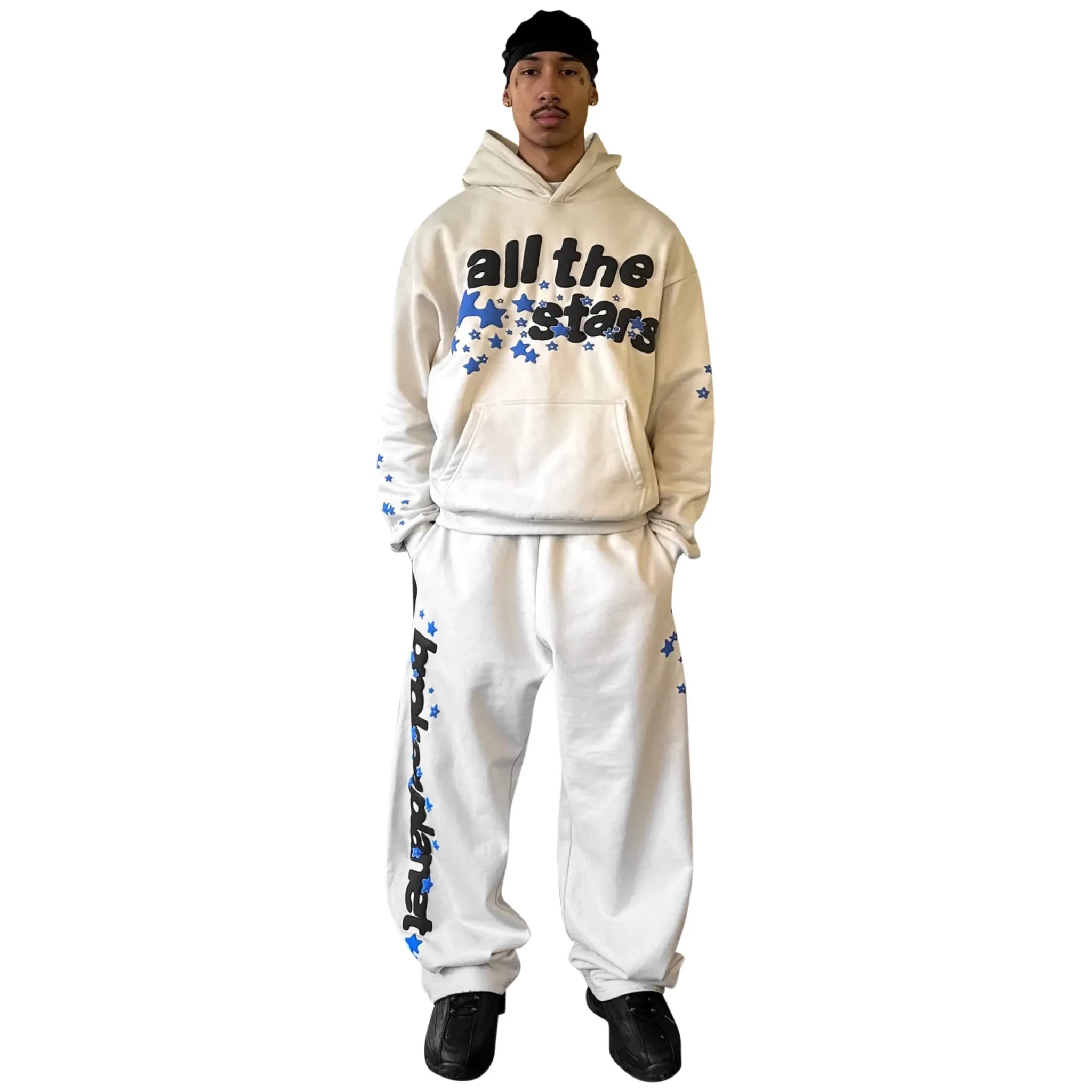 Broken Planet All The Stars Straight Leg Ivory White Sweatpants