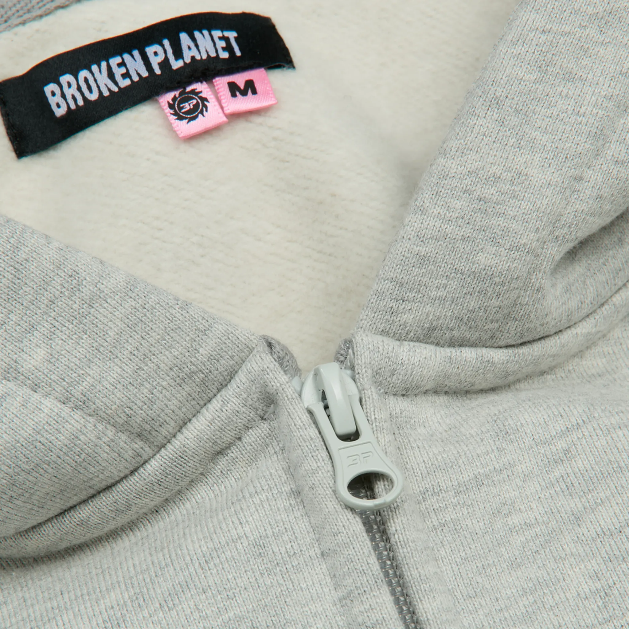 Broken Planet Ash Heather Grey Zip-Up Hoodie