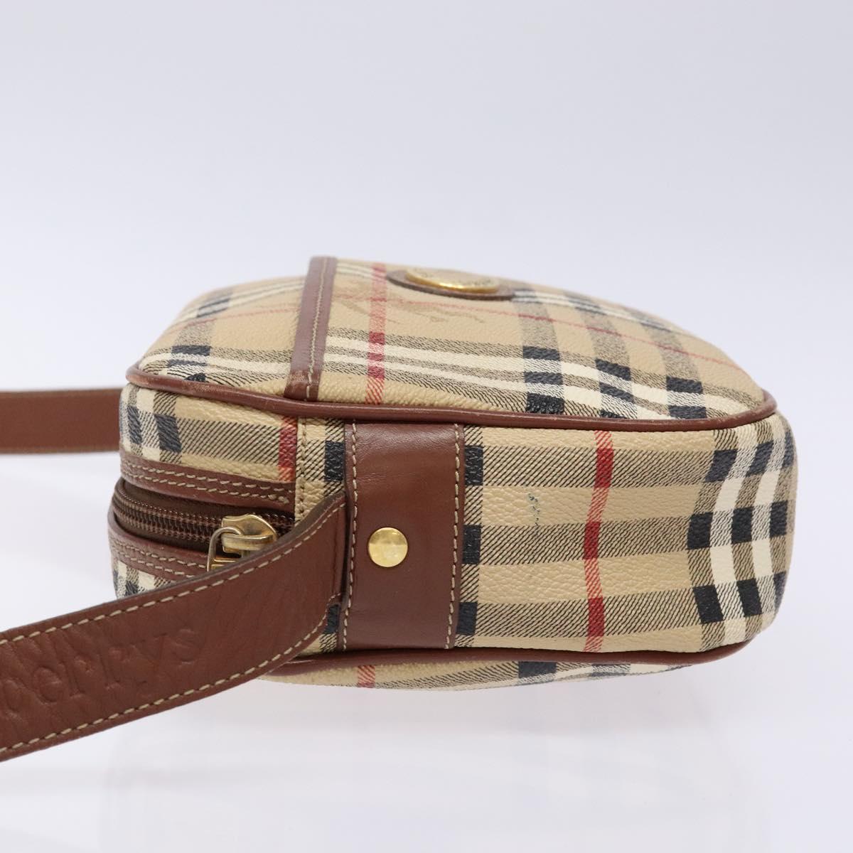 Burberry Nova Check Canvas, Leather Shoulder Bag (Pre-Owned)