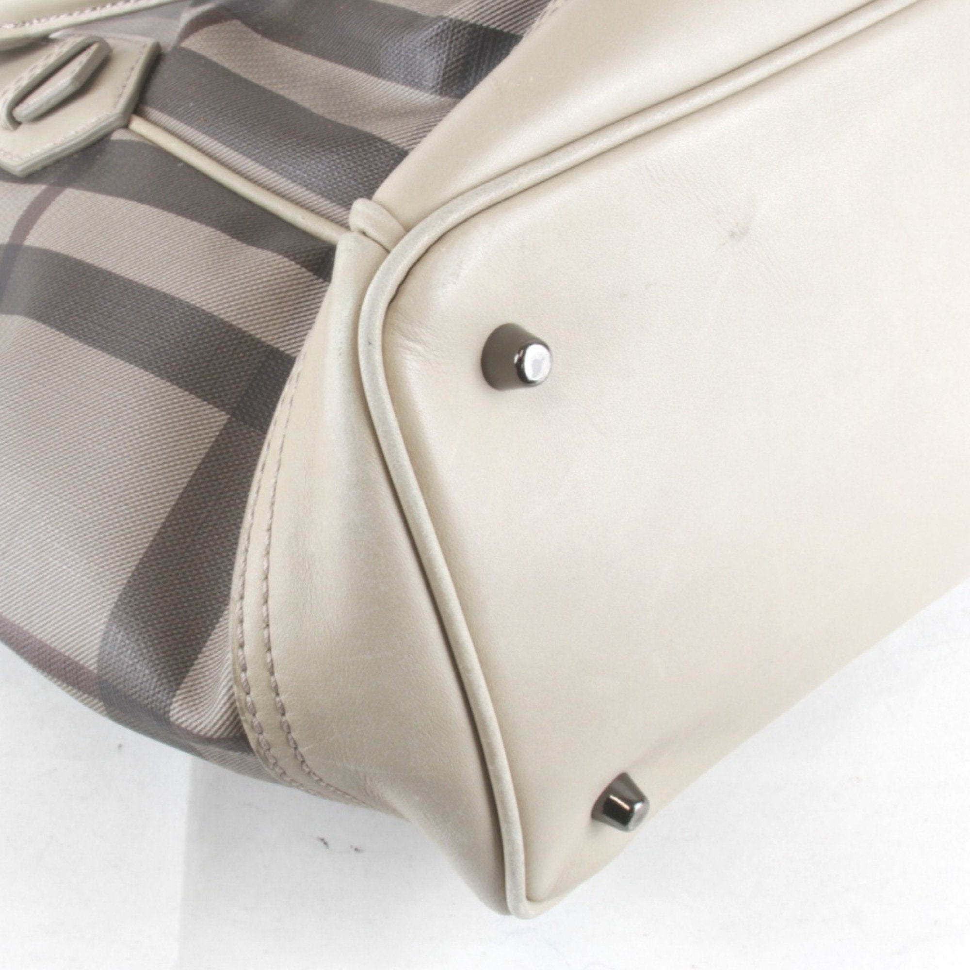 Burberry Pvc Handbag Tote Bag (Pre-Owned)