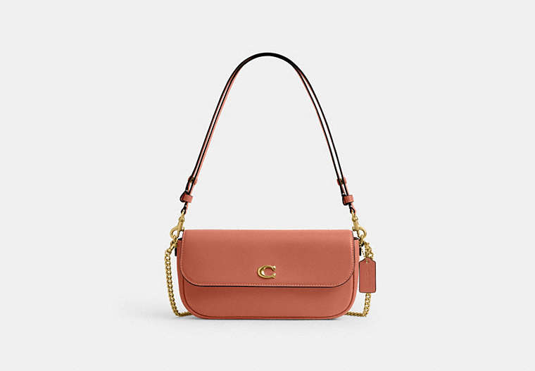 Brook Flap Chain Bag - Brass/Dark Peach