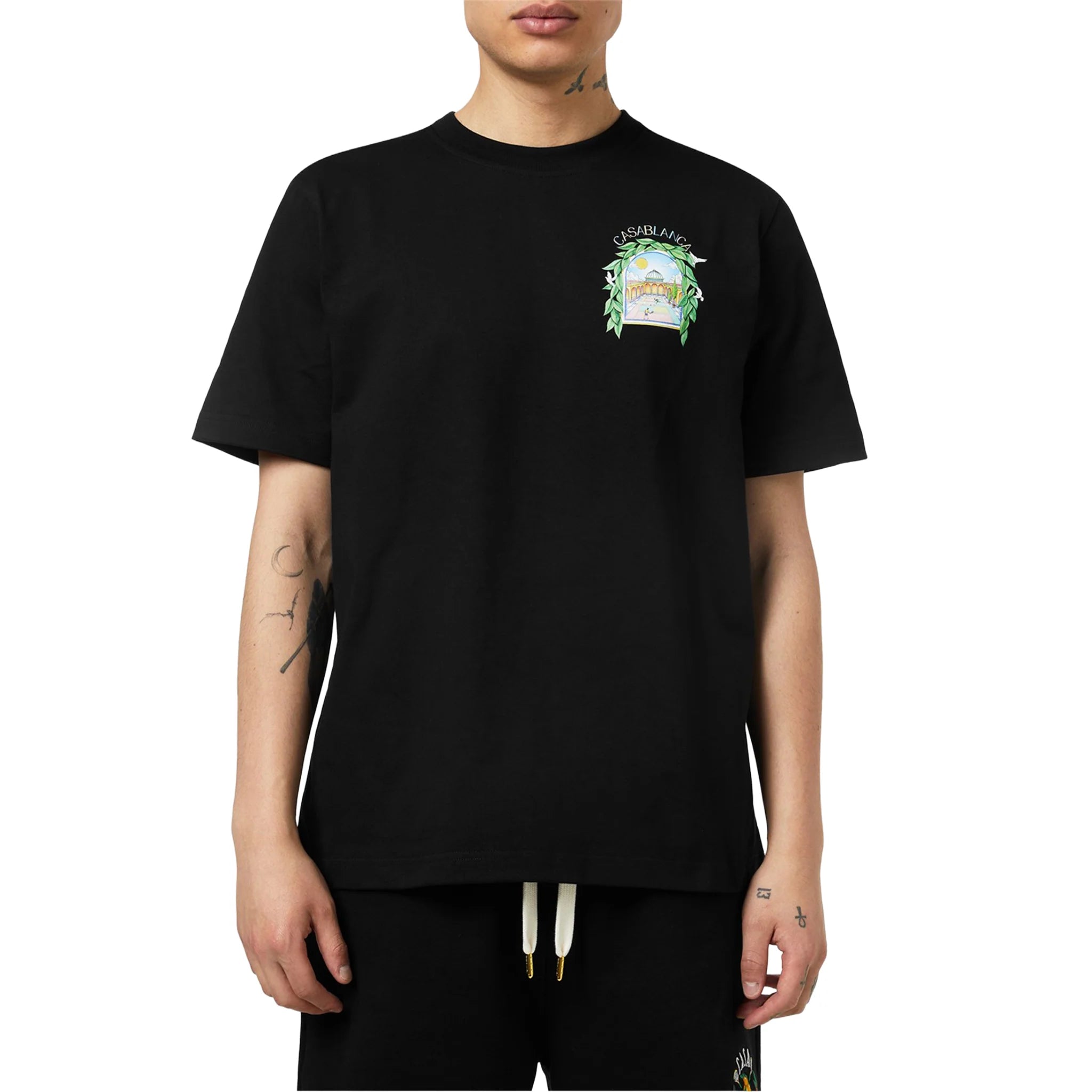 Casablanca L'Arche Tennis Club Graphic Black T Shirt