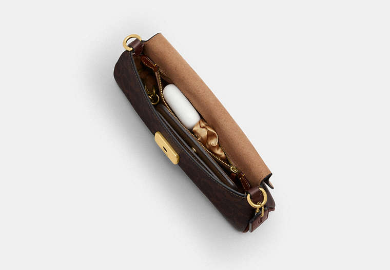 Jet Shoulder Bag In Signature Canvas - Brass/Maple