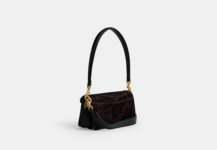 Tabby Shoulder Bag 20 In Haircalf With Leopard Print - Brass/Dark Leopard