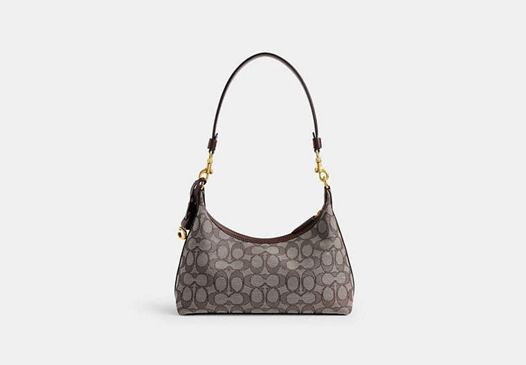 Juliet Shoulder Bag 25 In Signature Jacquard - Brass/Oak Maple