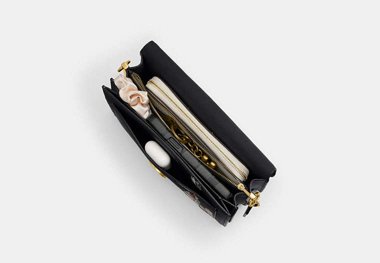 Tabby Shoulder Bag 26 In Signature Canvas - Brass/Black Multi