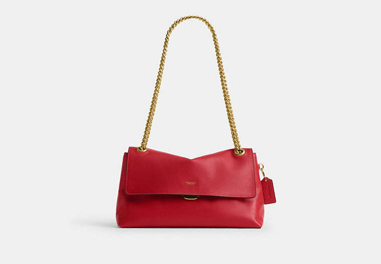 Chelsea Shoulder Bag 30 - Brass/Scarlet