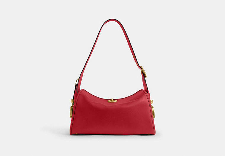 Turnlock Haversack Bag - Brass/Scarlet