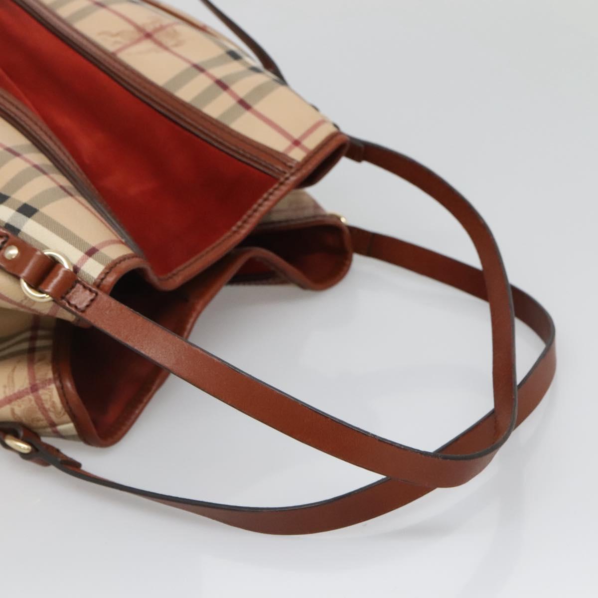 Burberry Nova Check Canvas, Leather Tote Bag (Pre-Owned)
