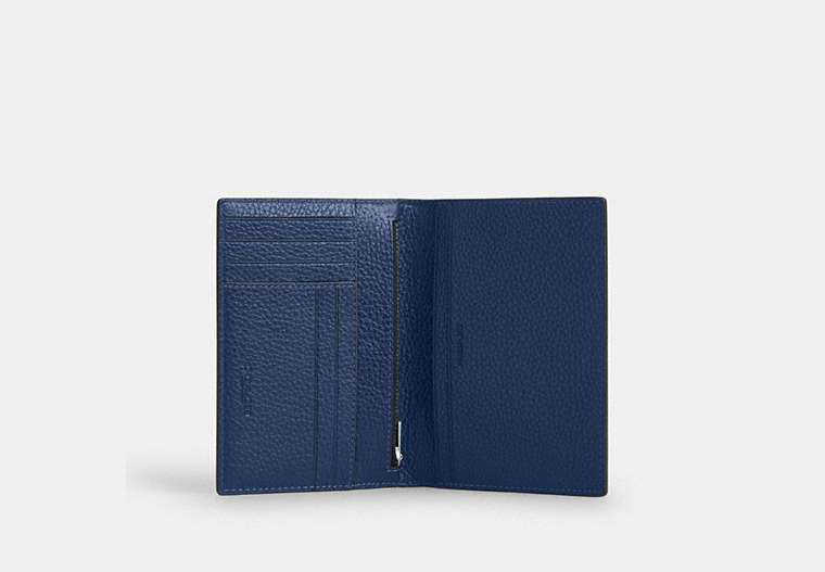 COACH®,Passport Card Case With Car Print,,Inside View,Top View