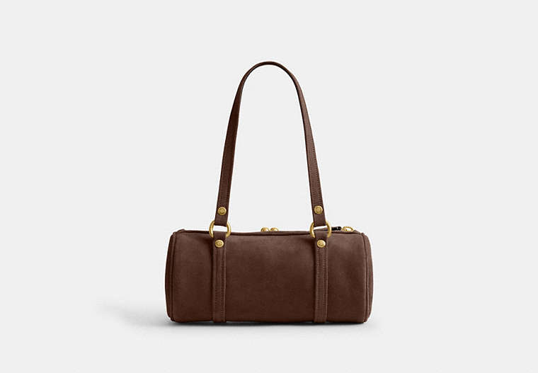 Kisslock Barrel Bag 28 - Brass/Dark Chocolate