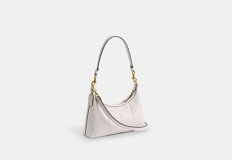 Juliet Shoulder Bag 25 With Quilting - Brass/Chalk