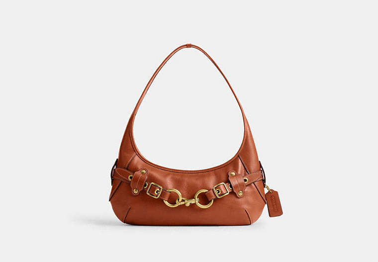 Belted Ergo Shoulder Bag - Brass/Amber Brown