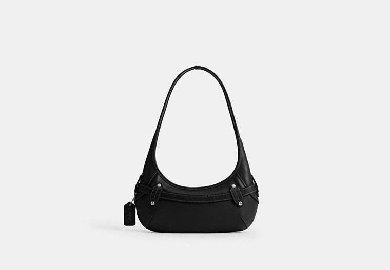 Belted Ergo Shoulder Bag 26 In Signature Jacquard - Silver/Black