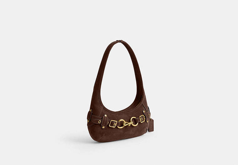Belted Ergo Shoulder Bag 26 - Brass/Dark Chocolate