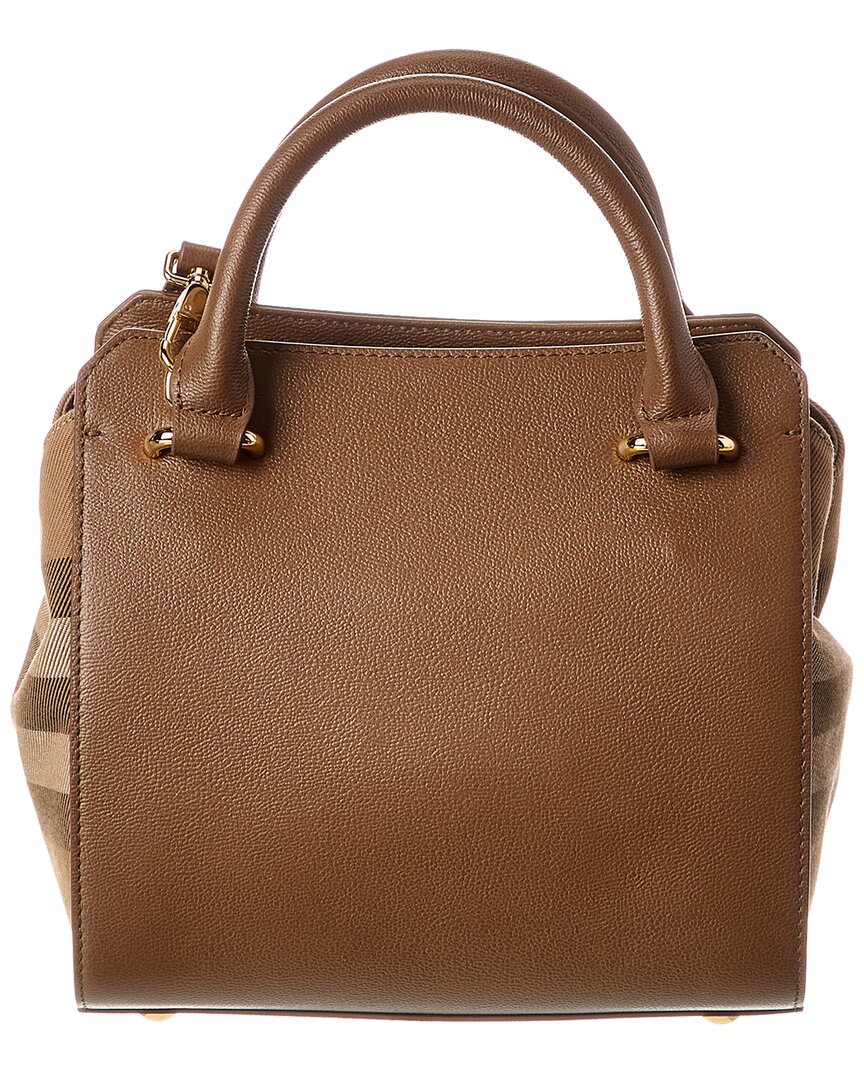 Burberry Banwell Check Canvas & Leather Satchel