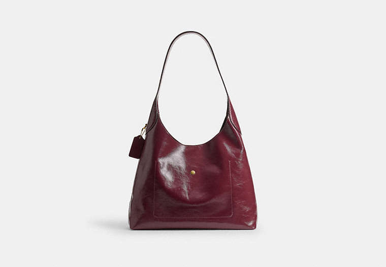Brooklyn Shoulder Bag 34 - Brass/Dark Cherry