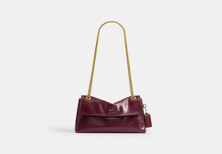 Chelsea Shoulder Bag 26 - Brass/Dark Cherry
