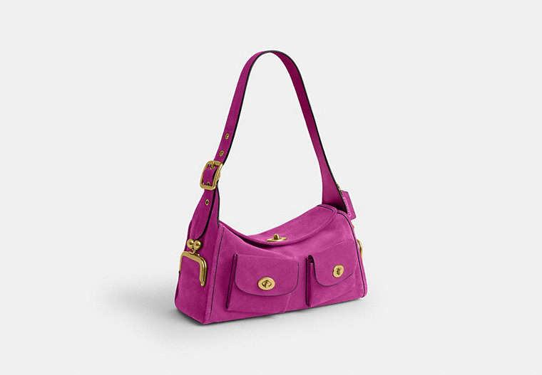 Turnlock Haversack Bag - Brass/Magenta
