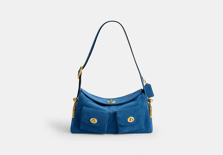 Turnlock Haversack Bag - Brass/Blue Jay