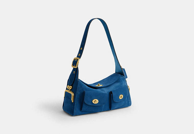 Turnlock Haversack Bag - Brass/Blue Jay