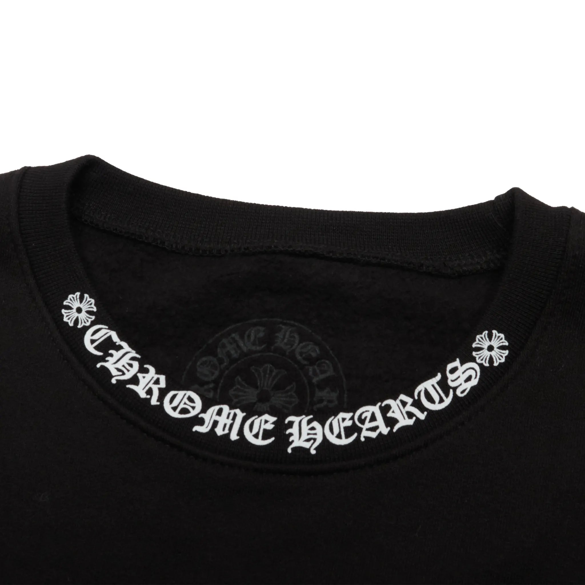 Chrome Hearts 1998 Neck Logo Black White Sweatshirt