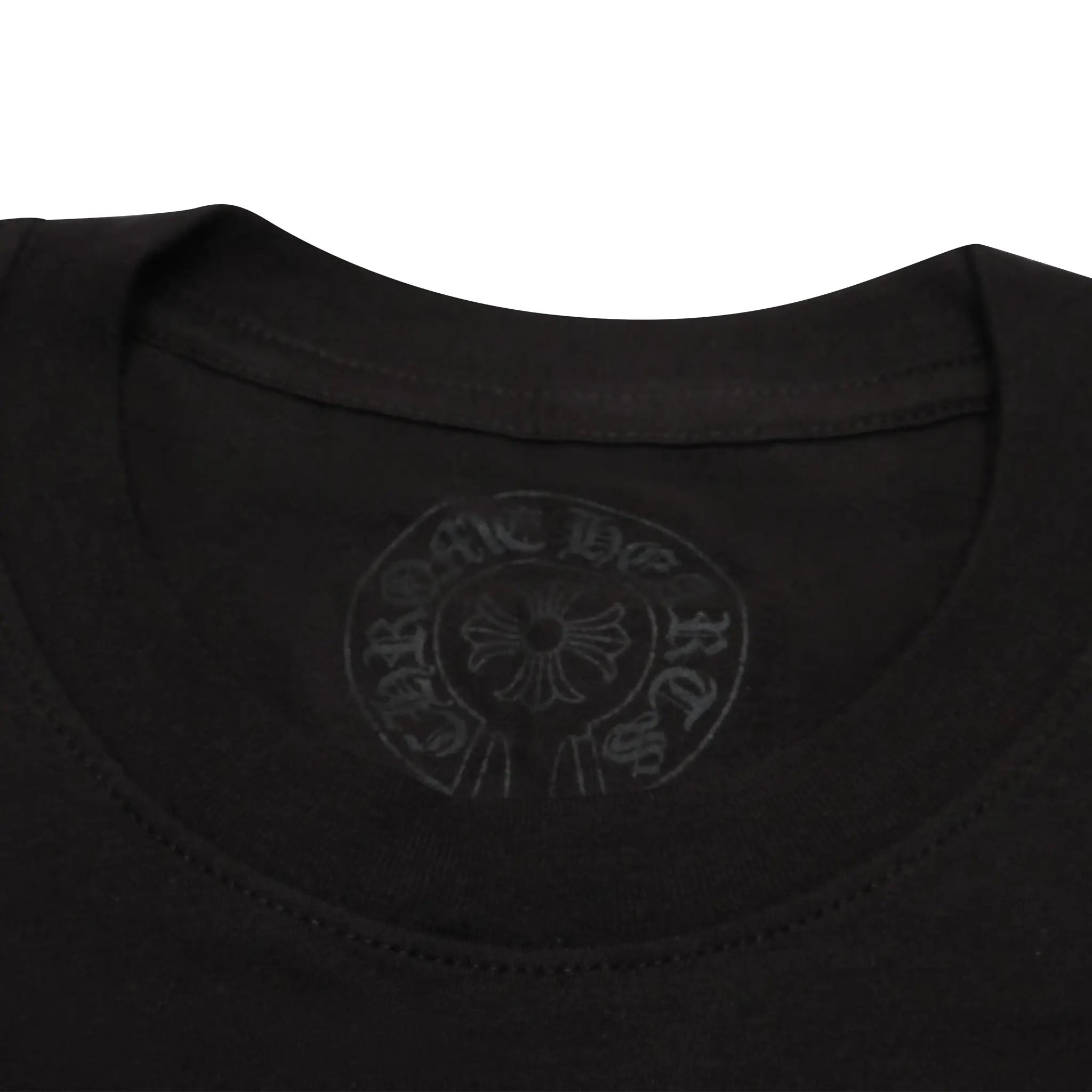 Chrome Hearts Horse Shoe Pocket Logo L/S Black Pink T Shirt