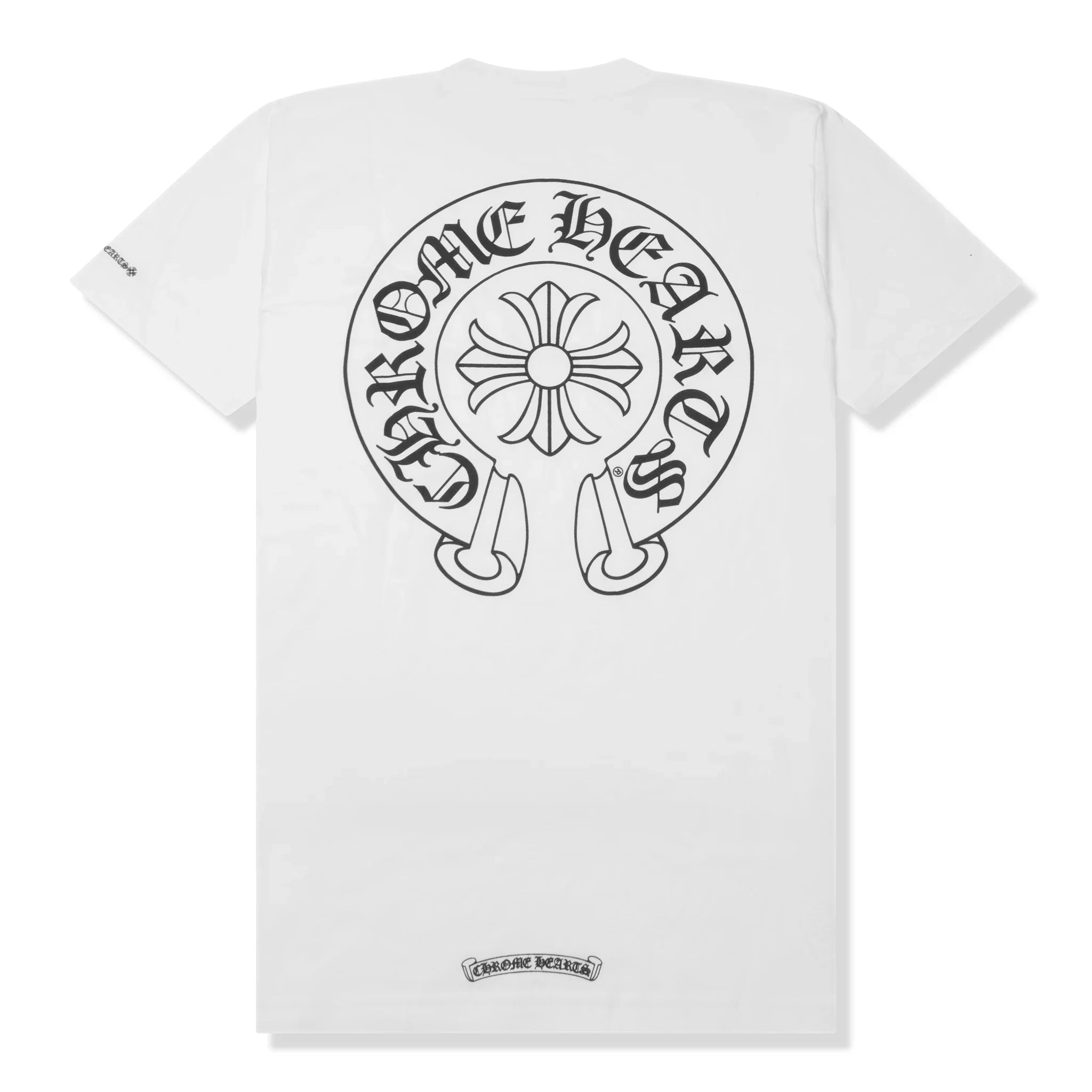 Chrome Hearts Horse Shoe Pocket Logo White T Shirt