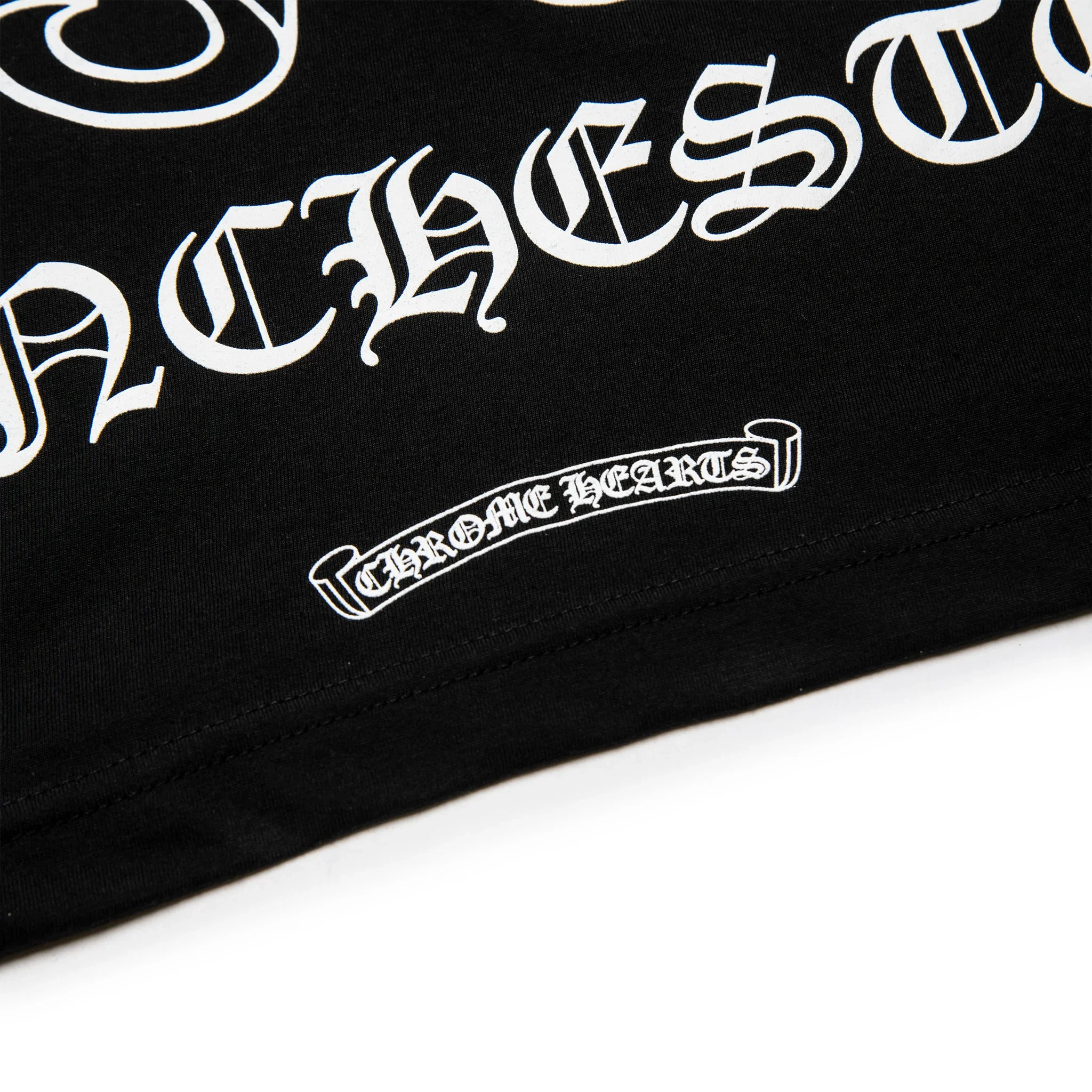 Chrome Hearts Manchester Exclusive Horse Shoe Pocket Logo Black T Shirt