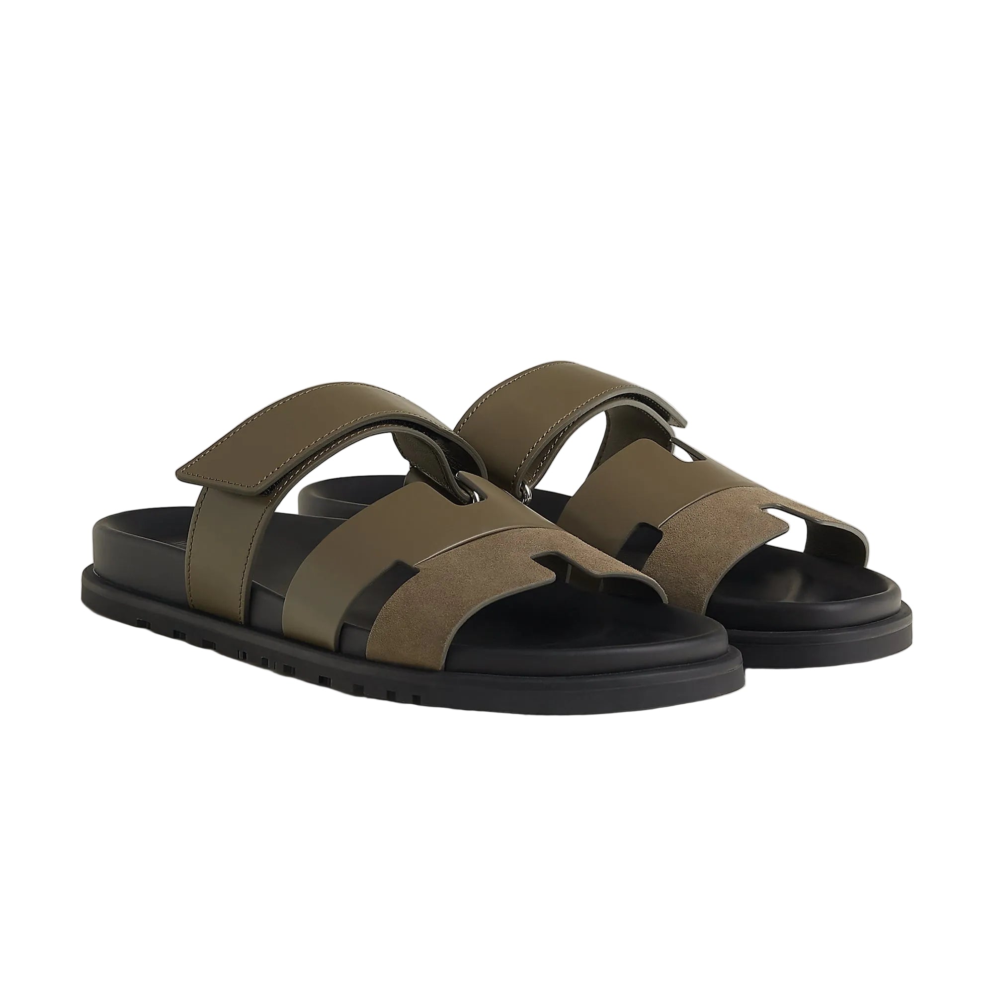 Hermes Paris Chypre vert toundra Sandals