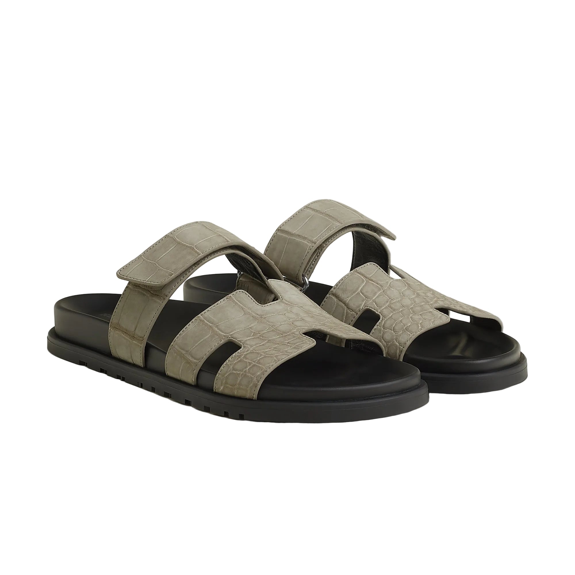 Hermes Paris Chypre vert sauge Sandals